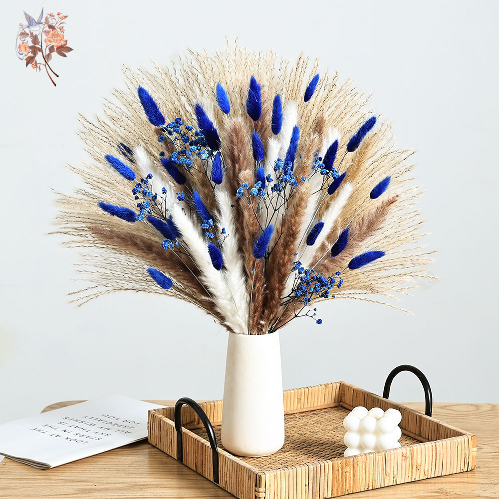 70 الجذعية الأزرق رقيق أرنب ذي - مراجعة Pampas Grass Decor وسعره