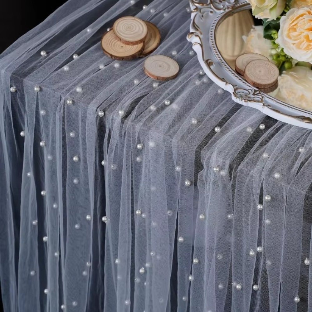 مفرش طاولة فاخر للزفاف شبه شفا - مراجعة Linen Table Runner وسعره