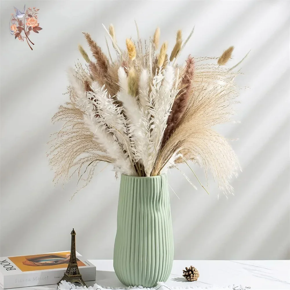 88 قطعة من عشب البامباس الطبيع - مراجعة Pampas Grass Decor وسعره