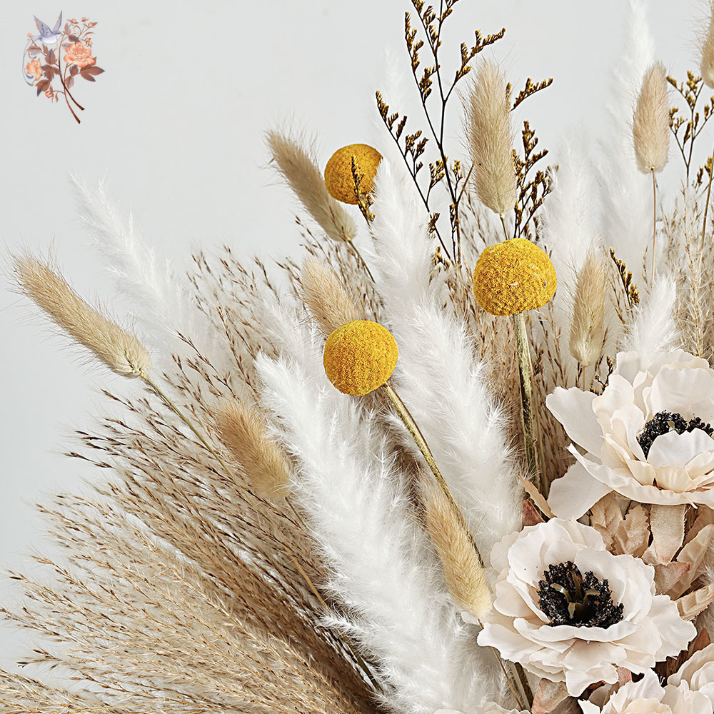 55 قطعة باقة الزهور الاصطناعية - مراجعة Pampas Grass Decor وسعره