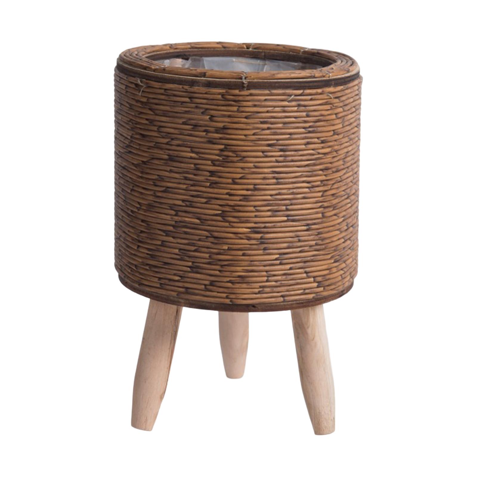 سلة منسوجة بساقين لعرض النباتا - مراجعة Rattan Plant Basket وسعره