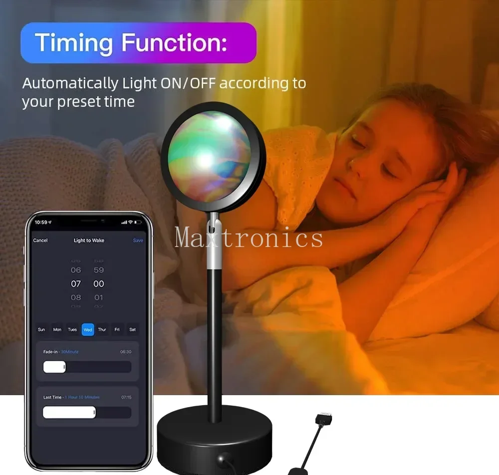 LED مصباح الغروب TUYA بلوتوث/و - مراجعة Home Decor Free App وسعره