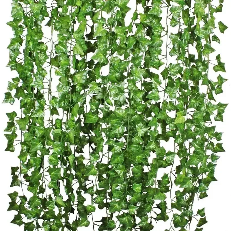 الاصطناعي الأخضر اللبلاب ورقة  - مراجعة Rattan Plant Basket وسعره